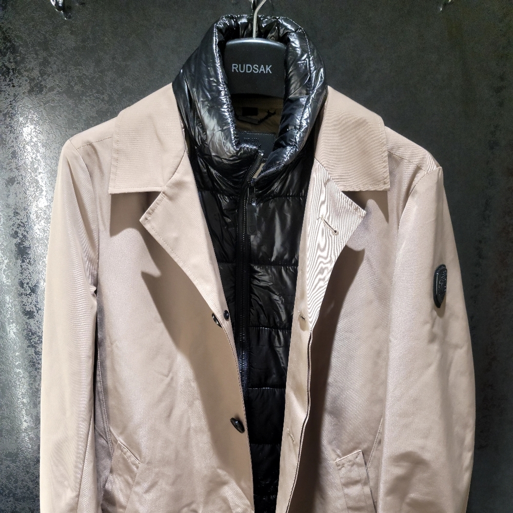 Rudsak trench coat brown/black small for Man